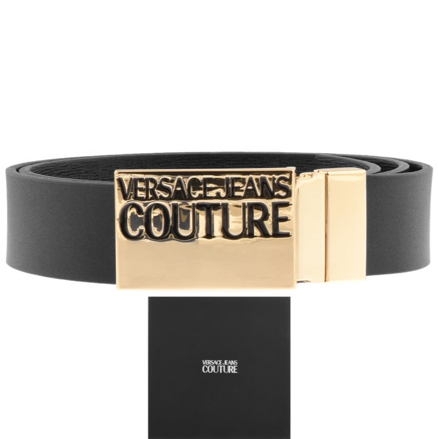 Alternative Image for ProductVersace Jeans Couture Leather Logo Belt Black1